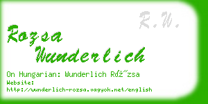rozsa wunderlich business card